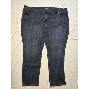 Lee Relaxed Fit Straight Leg Mid Rise Size 28W Women's Denim Jeans - 107